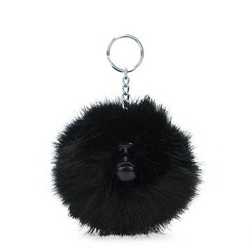 Kipling Pompom Monkey Keychain Accessories True Black | AU 1956KO